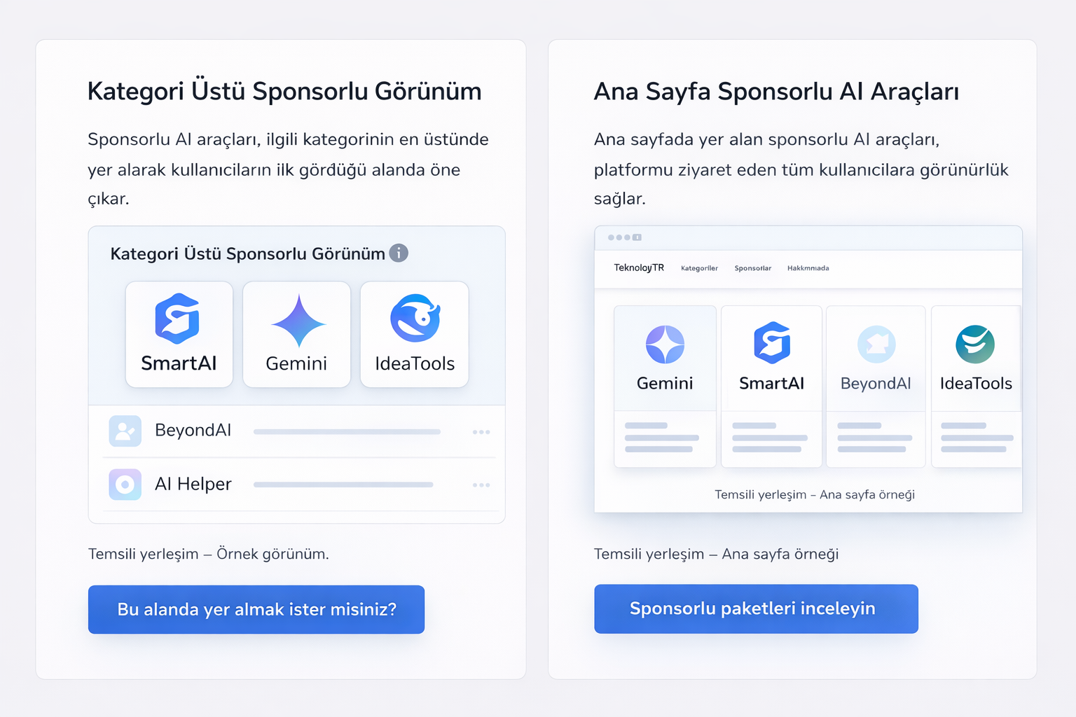 Sponsorlu Görünürlük Alanı Örneği